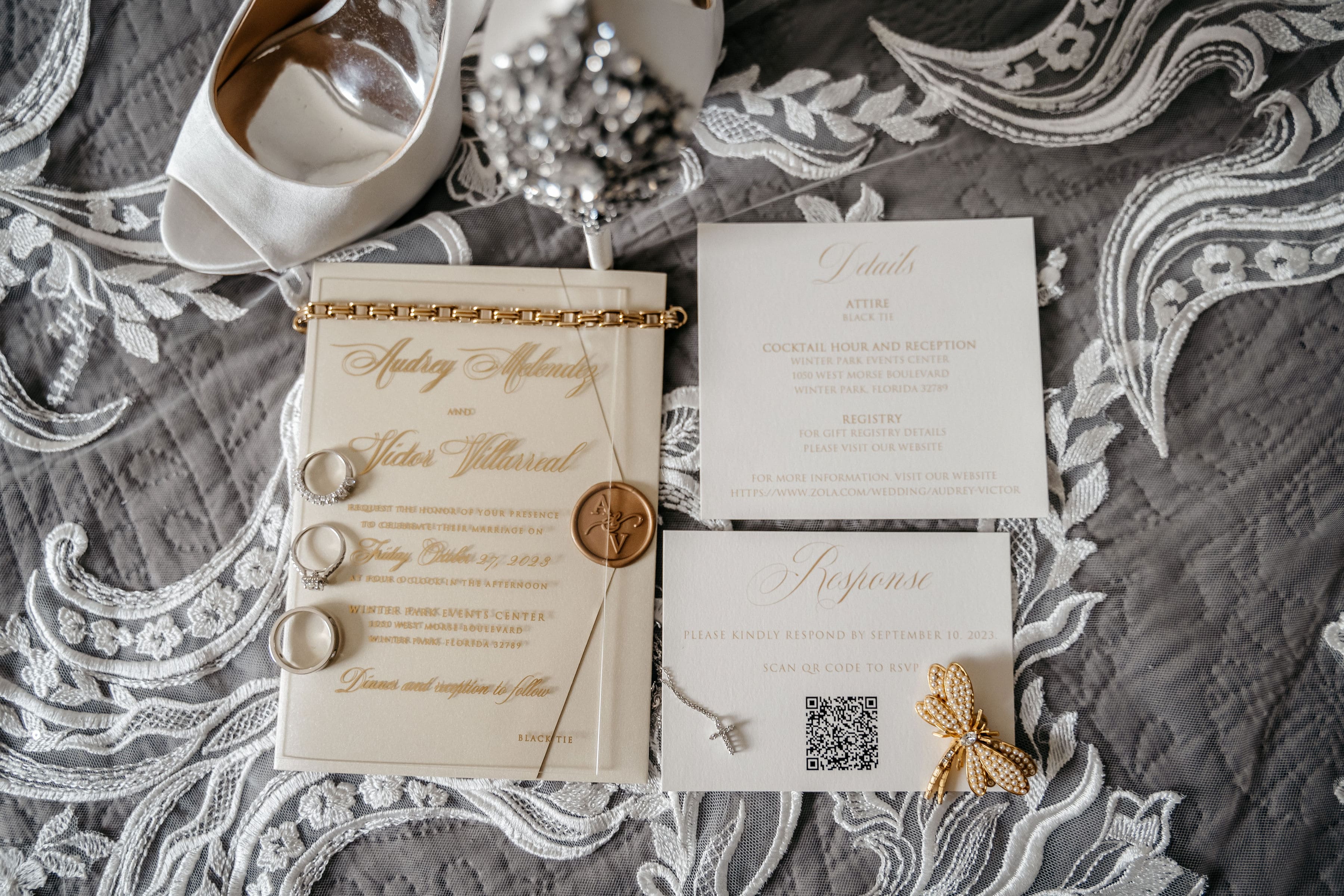 Classic wedding invitation | Cherished Memories Studio