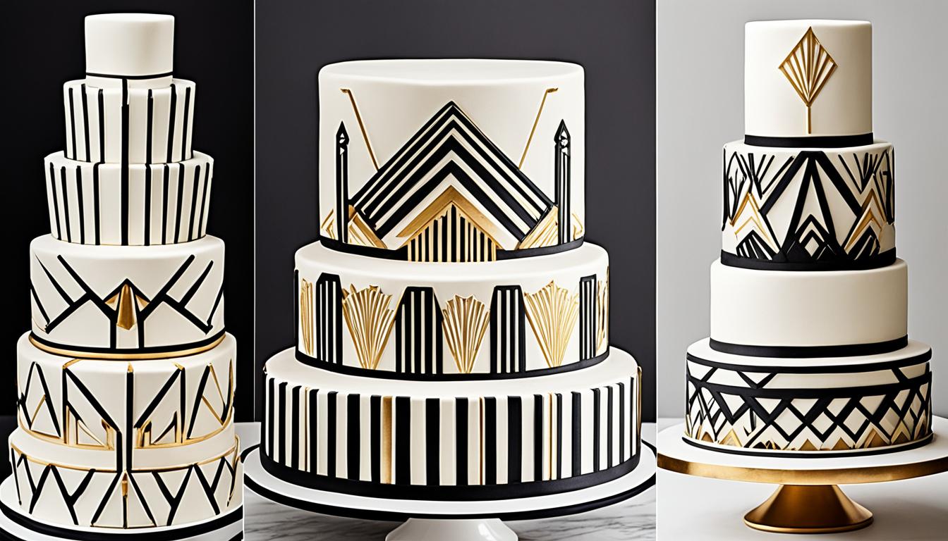 geometric wedding cakes