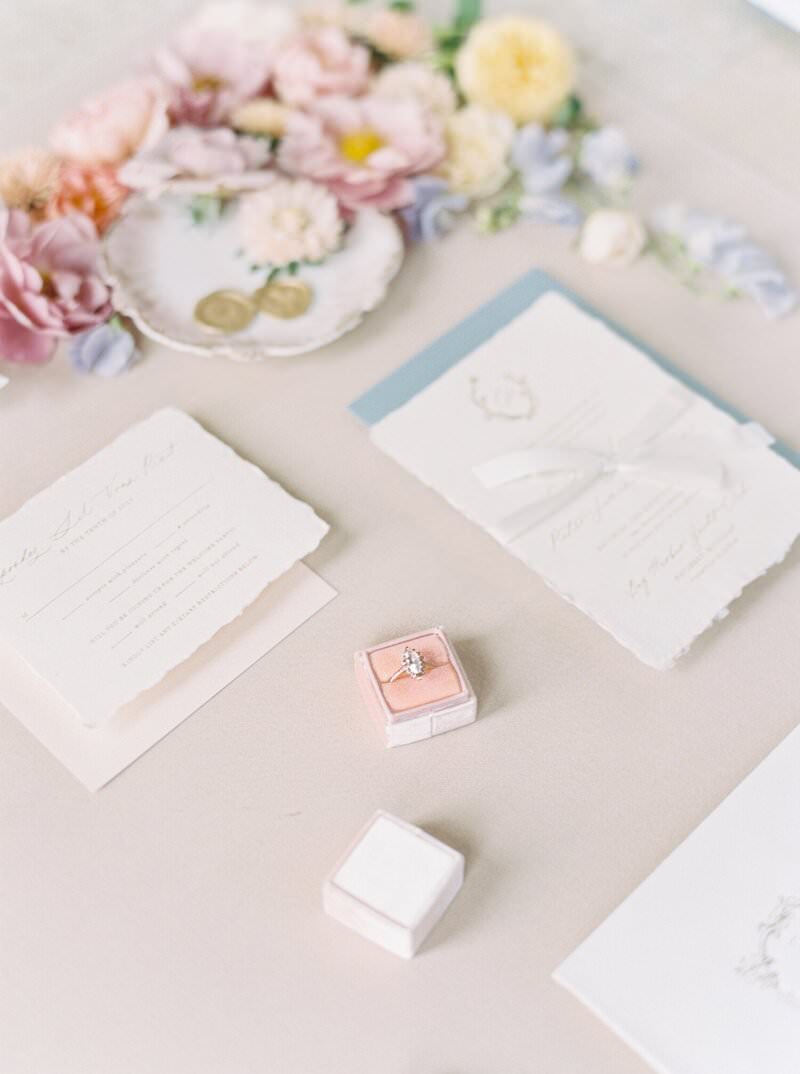 Wedding ring with invitation | Wedding Photography | Cherished memories studio