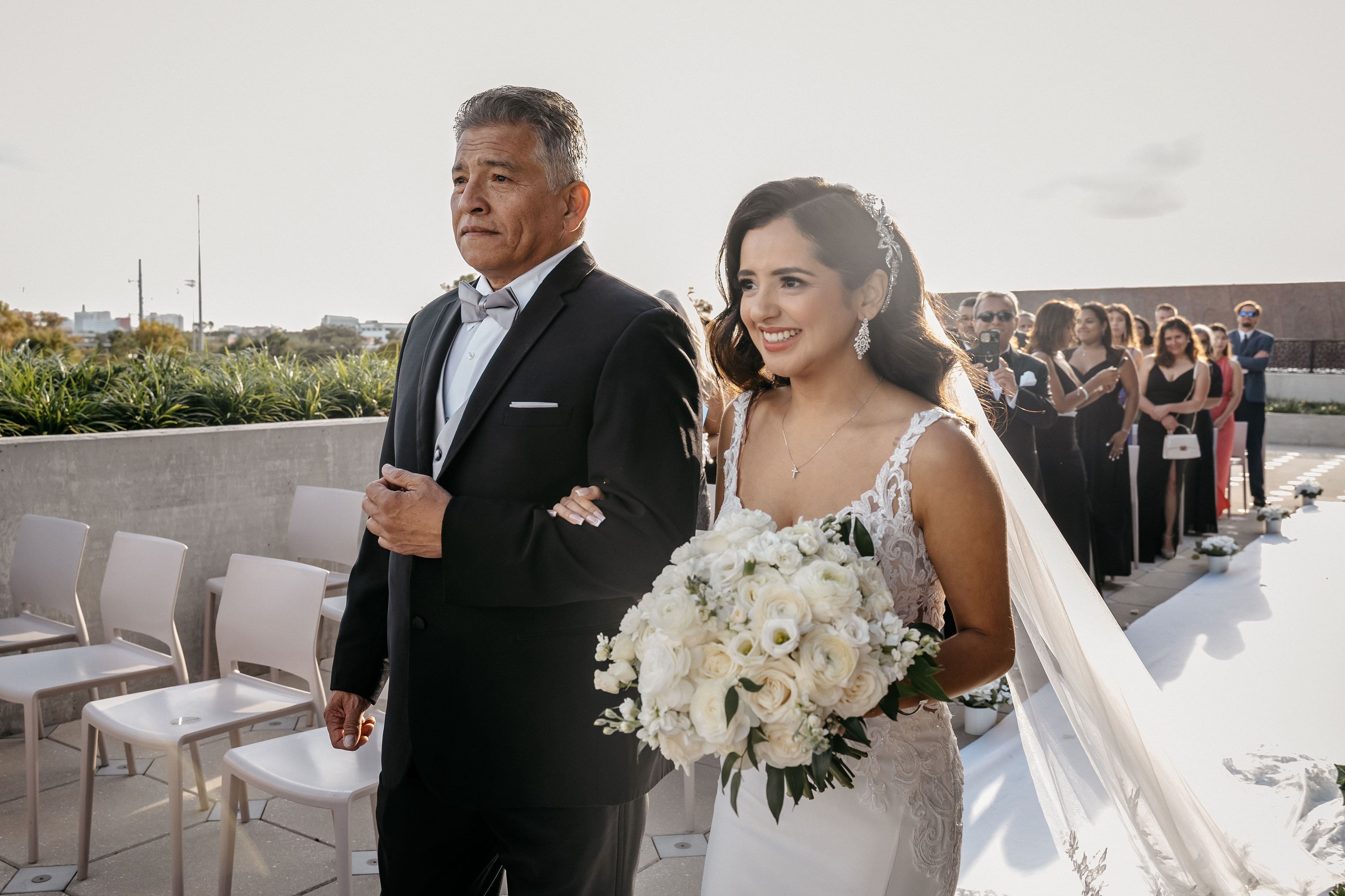 Bride and her father walking down the aisle | Cherished Memories Studio