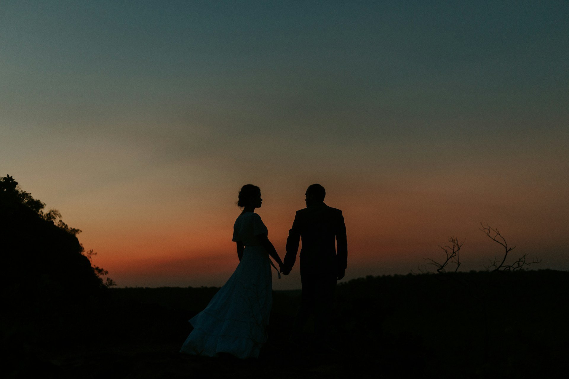 sunset wedding